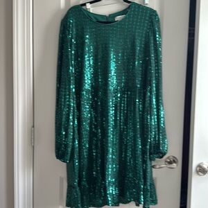Holiday curvy girl sequined dress!